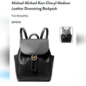 Michael Kors Cheryl Backpack - BLACK